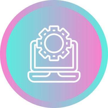 dizüstü bilgisayar simgesi, vektör illüstrasyonu basit tasarım