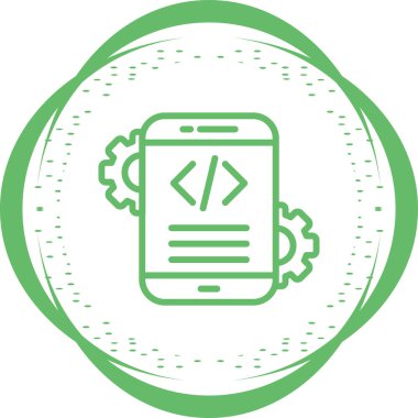 Mobil Uygulama Geliştirme simgesi, vektör illüstrasyonu basit tasarım