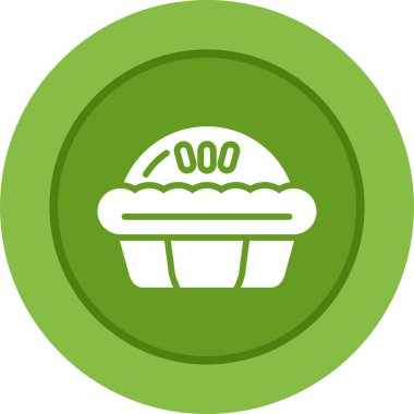 turta simgesi, vektör illüstrasyonu basit tasarım