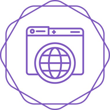 Dünya simgesinin vektör illüstrasyonu 