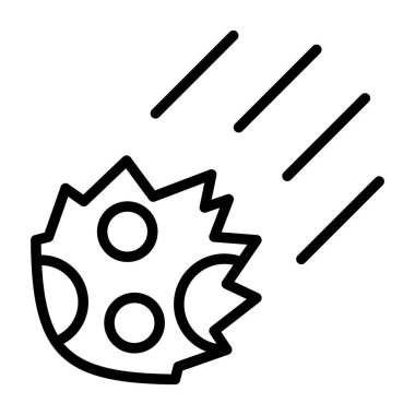 Meteor simgesi. Sosyal medya, uygulama ve web tasarımı için basit vektör sembolü.  