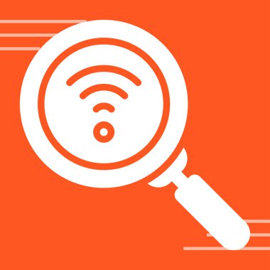 Ağ Keşfi Basit Simgesi Beyaz Arkaplanda İzole Edildi 