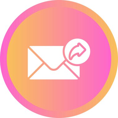 E- posta yönlendirme ağ simgesi, vektör illüstrasyonu