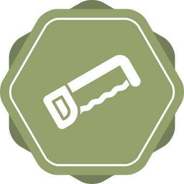 Demir testeresi. Web simgesi basit illüstrasyon