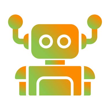 robot. Web simgesi basit illüstrasyon 