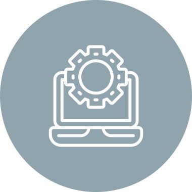 dizüstü bilgisayar simgesi, vektör illüstrasyonu basit tasarım