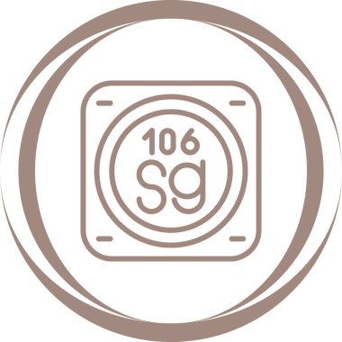 Kimyasal Element Web simgesi vektör çizimi