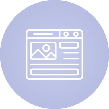 Web tasarım simgesi, web geliştirme konsepti, vektör illüstrasyonu 