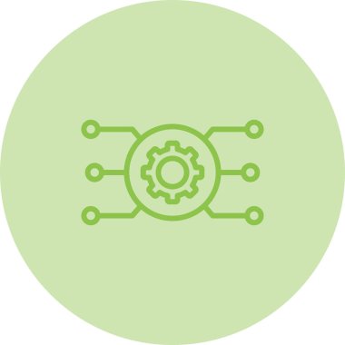 Beyaz Arkaplanda Ağ Yapılandırma Simgesi 