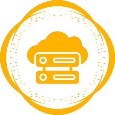 bulut hesaplama ağ simgesi, vektör illüstrasyonu           