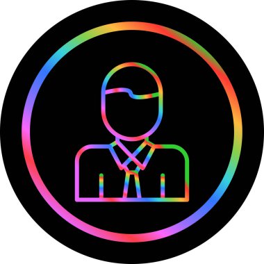 Muhasebeci avatar simgesinin vektör çizimi