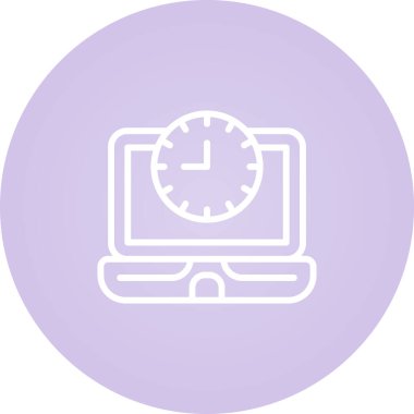 dizüstü bilgisayar web simgesi, basit illüstrasyon