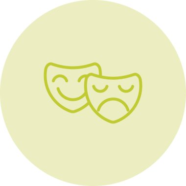 Komedi ve Trajedi Maskeleri Whie Geçmişinde 