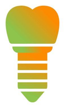 İmplant web simgesi, basit vektör illüstrasyonu