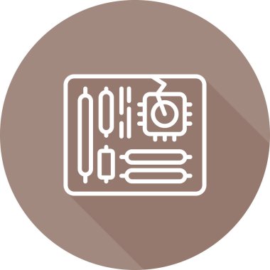 Anakart. Web simgesi basit illüstrasyon