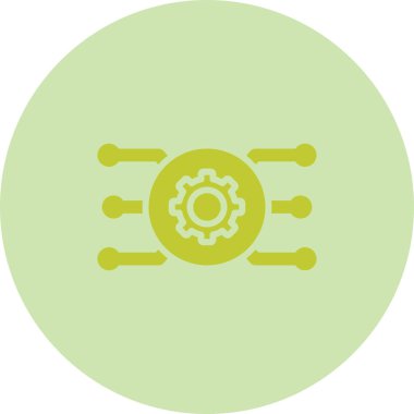 Beyaz Arkaplanda Ağ Yapılandırma Simgesi 