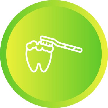 Diş fırçalama simgesi vektör çizimi 