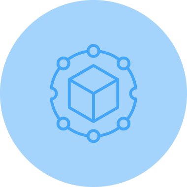 Engelleme zinciri Analitik web simgesi, basit vektör illüstrasyonu