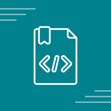 Web simgesi kodlama, illüstrasyon vektör