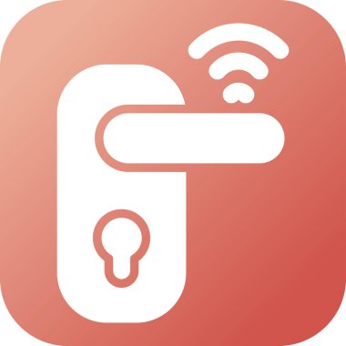 Eşsiz kablosuz anahtar kapı kilidi vektör çizgisi simgesi