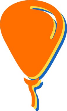 Balon web simgesi, basit vektör illüstrasyonu