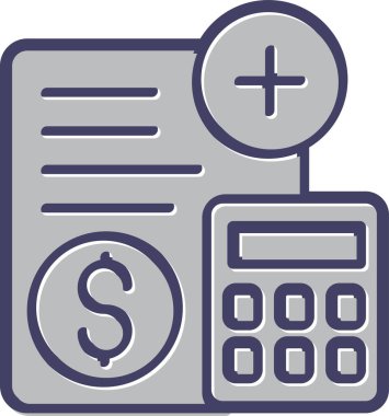 Vektör illüstrasyon Bütçe web simgesi 