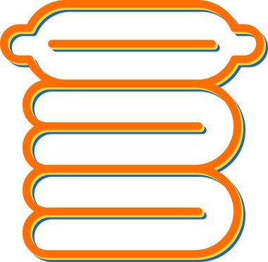 Sıkıştırılmış battaniye ağ ikonu vektör çizimi