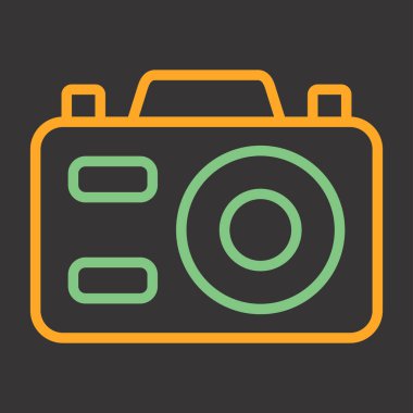 fotoğraf makinesi simgesi, vektör illüstrasyonu 