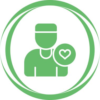 Basit düz kalp vektör simgesi