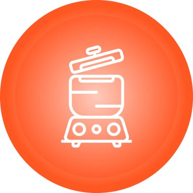 Steamer simgesinin basit vektör illüstrasyonu