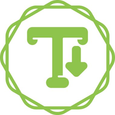 Typography web simgesi vektör illüstrasyonu