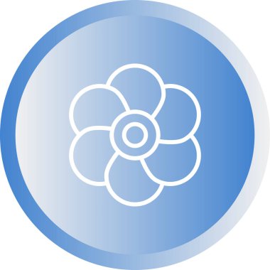 gelincik çiçek simgesi web basit illüstrasyon