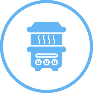 Steamer simgesinin basit vektör illüstrasyonu