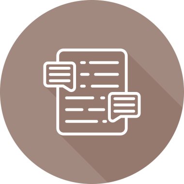 Yorum belgesi. Web simgesi basit illüstrasyon