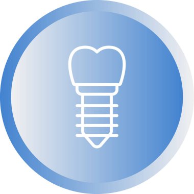 İmplant web simgesi, basit vektör illüstrasyonu