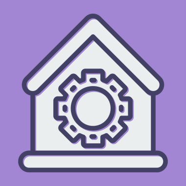 Ev. Web simgesi basit illüstrasyon 