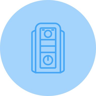 İşlemci kulesi. Web simgesi basit illüstrasyon