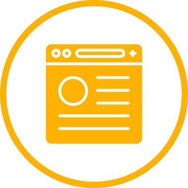 Web tarayıcı simgesi, vektör illüstrasyonu basit tasarım