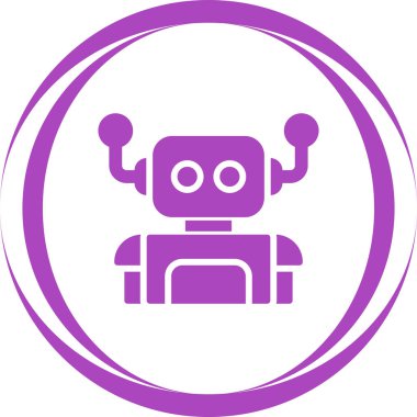 robot. Web simgesi basit illüstrasyon 