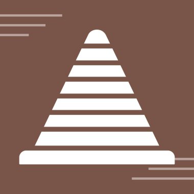 trafik koni simgesi, vektör çizim