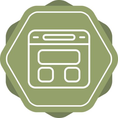 Web tarayıcı simgesi, vektör illüstrasyonu basit tasarım