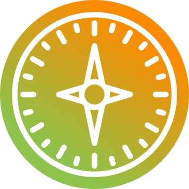 pusula simgesi web basit illüstrasyon