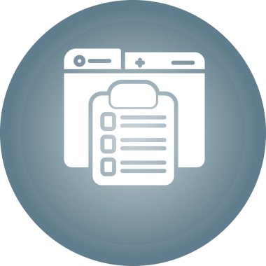 Checklist icon, vector illustration simple design