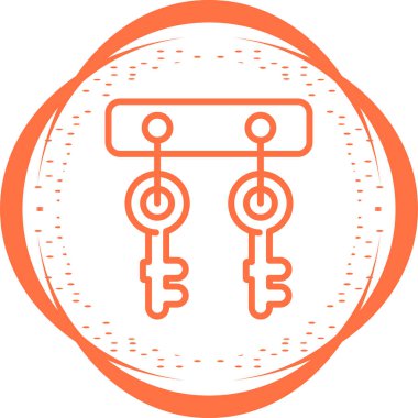 tuş simgesi vektör illüstrasyonu için kancalar 