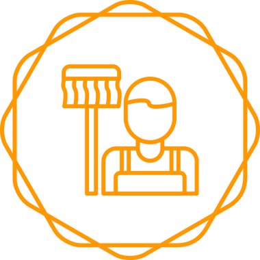 temizlik hizmeti simge vektör çizim 