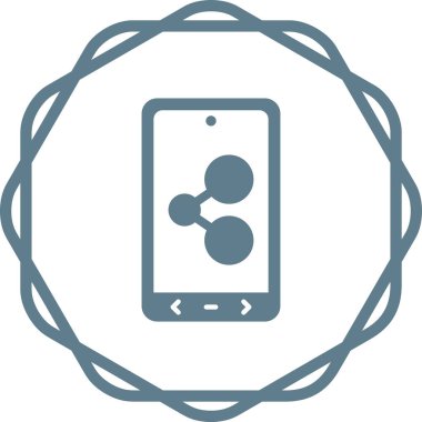 Paylaşmak. Web simgesi basit illüstrasyon