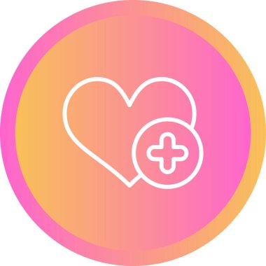 çapraz simge vektör illüstrasyonlu kalp 