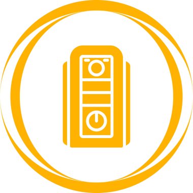 İşlemci kulesi. Web simgesi basit illüstrasyon