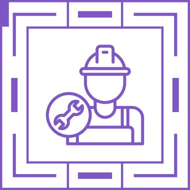 Tesisatçı. Web simgesi basit tasarım