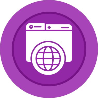 Dünya simgesinin vektör illüstrasyonu 